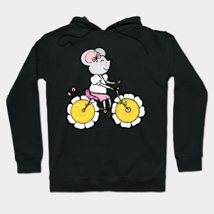 Little rat rides a bike Hoodie